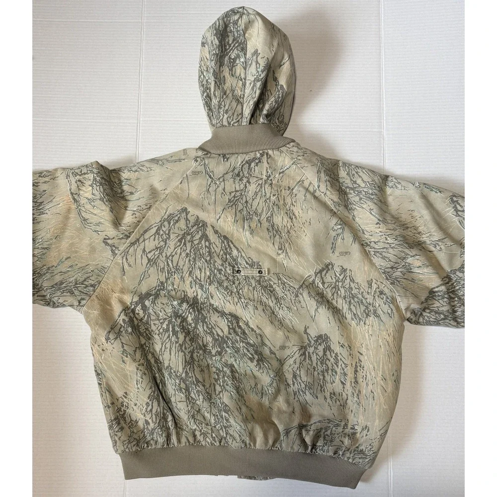 DUXBAK - Men's Hunting Jacket - Prairie Ghost Camo Insulated Hooded Bomber Large